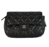 Chanel Quilted Cosmetic Pouch, &pound;495, Accessories, Black, Lambskin Leather, Front view